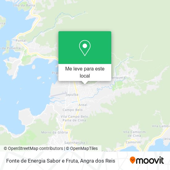 Fonte de Energia Sabor e Fruta mapa