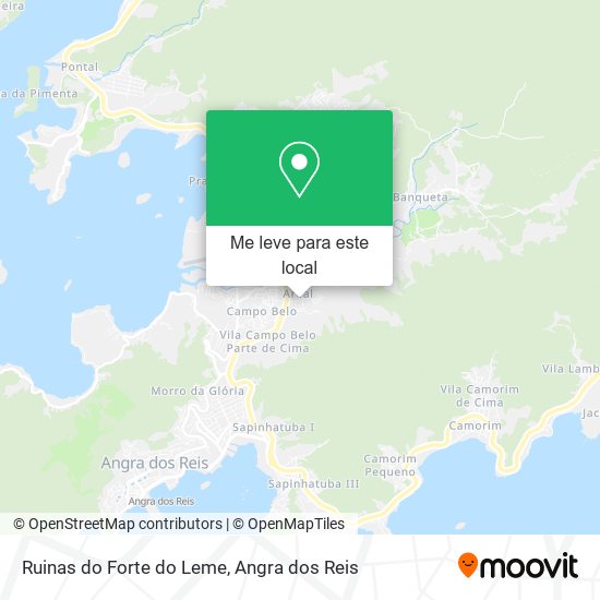 Ruinas do Forte do Leme mapa