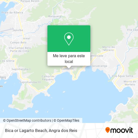 Bica or Lagarto Beach mapa