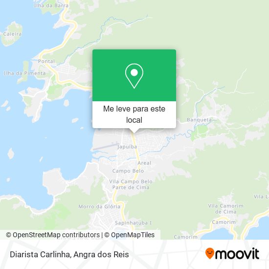 Diarista Carlinha mapa