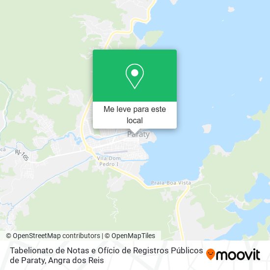 Tabelionato de Notas e Ofício de Registros Públicos de Paraty mapa