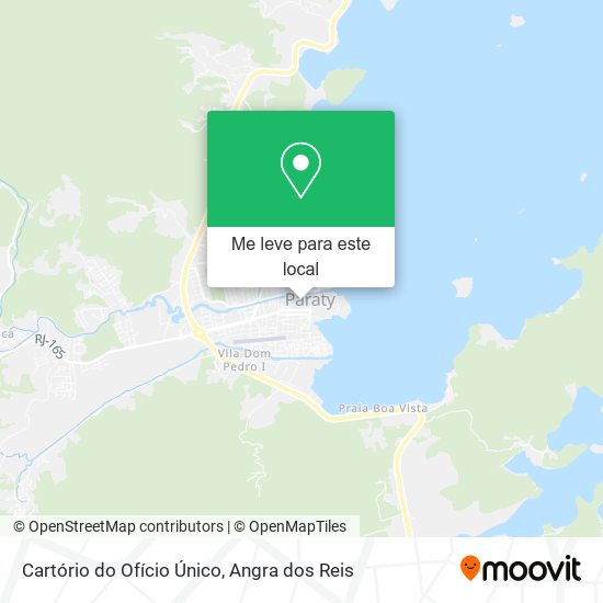 Cartório do Ofício Único mapa