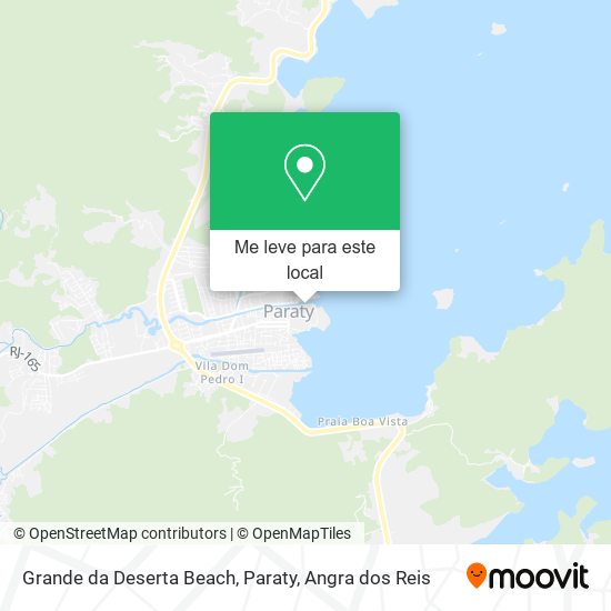 Grande da Deserta Beach, Paraty mapa