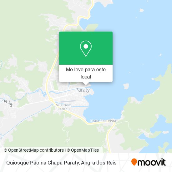 Quiosque Pão na Chapa Paraty mapa