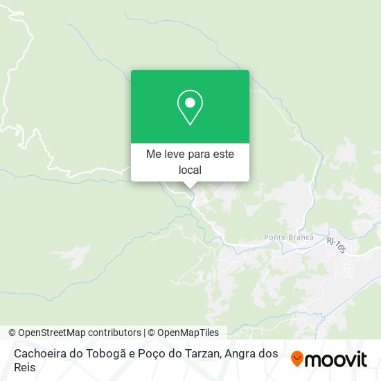 Cachoeira do Tobogã e Poço do Tarzan mapa