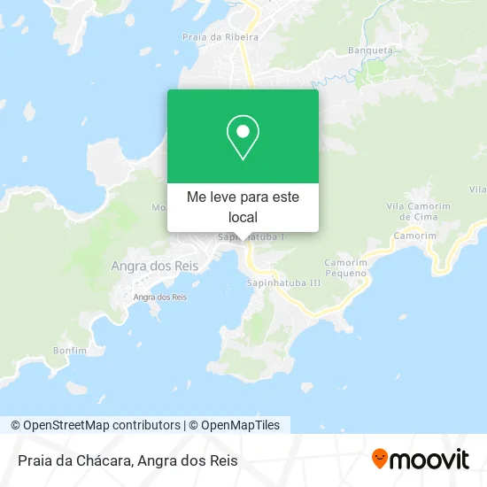 Praia da Chácara mapa