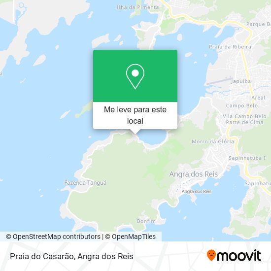 Praia do Casarão mapa