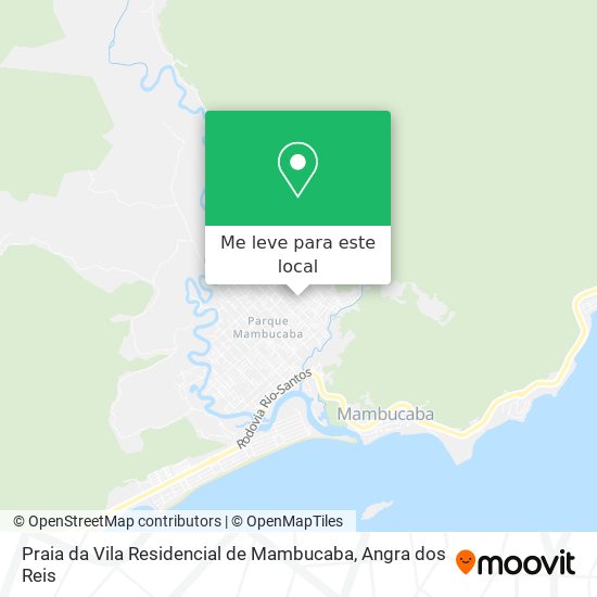 Praia da Vila Residencial de Mambucaba mapa