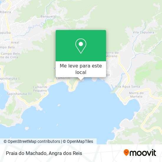 Praia do Machado mapa