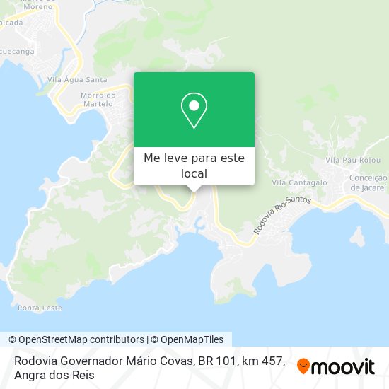 Rodovia Governador Mário Covas, BR 101, km 457 mapa