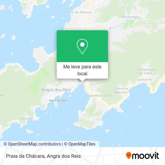Praia da Chácara mapa