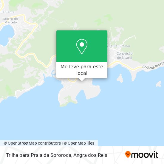 Trilha para Praia da Sororoca mapa