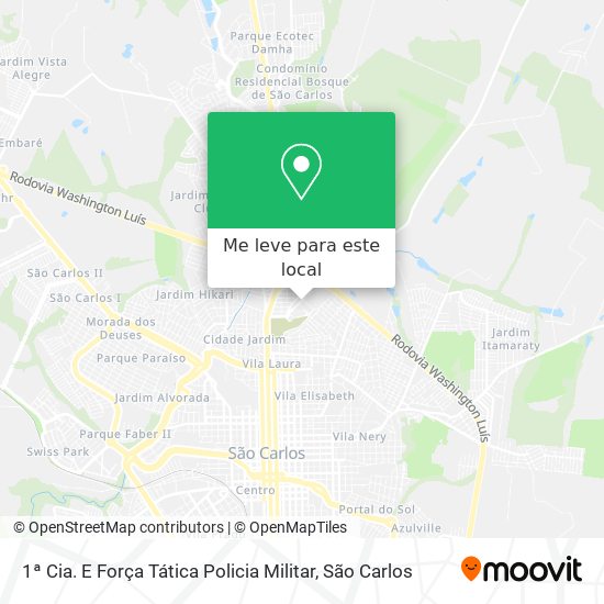 1ª Cia. E Força Tática Policia Militar mapa