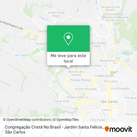 Congregação Cristã No Brasil - Jardim Santa Felícia mapa