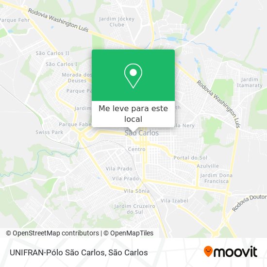 UNIFRAN-Pólo  São Carlos mapa