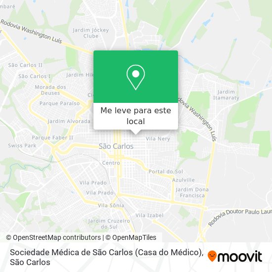 Sociedade Médica de São Carlos (Casa do Médico) mapa