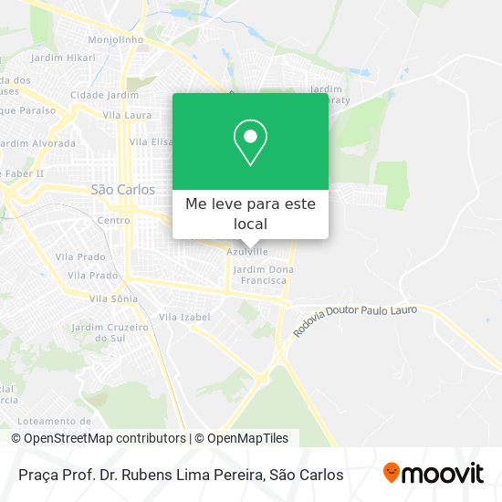 Praça Prof. Dr. Rubens Lima Pereira mapa