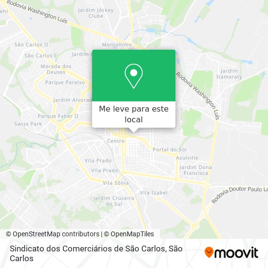 Sindicato dos Comerciários de São Carlos mapa