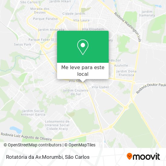 Rotatória da Av.Morumbi mapa