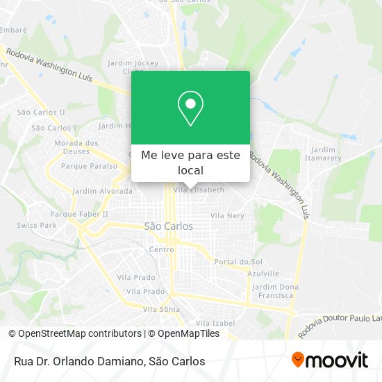 Rua Dr. Orlando Damiano mapa