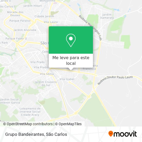 Grupo Bandeirantes mapa