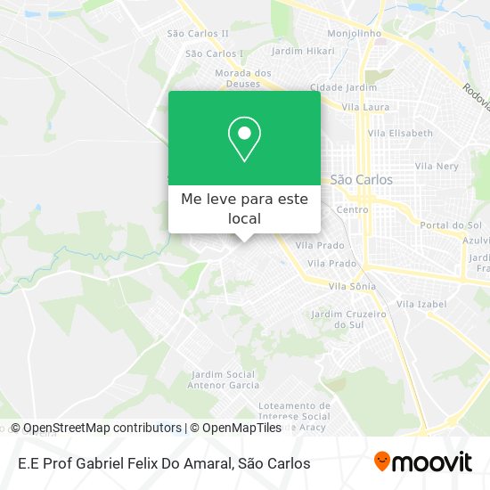 E.E Prof Gabriel Felix Do Amaral mapa
