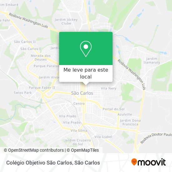 Colégio Objetivo São Carlos mapa