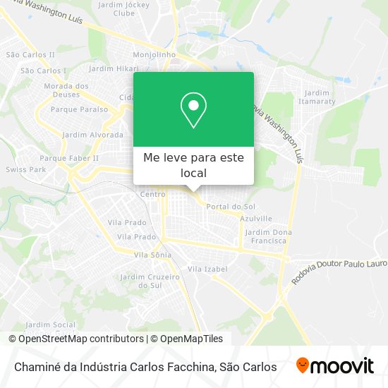 Chaminé da Indústria Carlos Facchina mapa