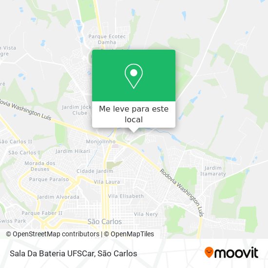 Sala Da Bateria UFSCar mapa