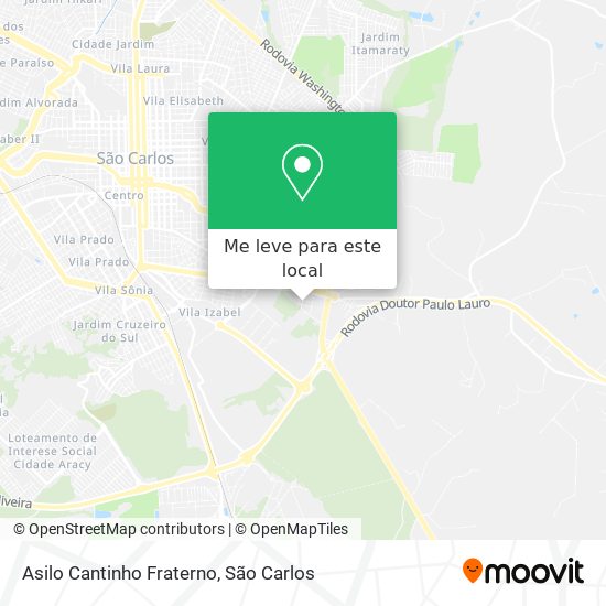 Asilo Cantinho Fraterno mapa