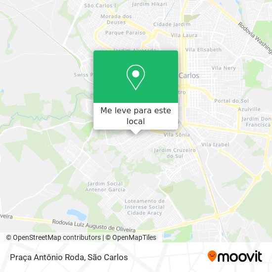 Praça Antônio Roda mapa
