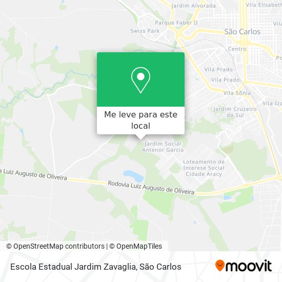Escola Estadual Jardim Zavaglia mapa
