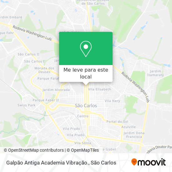 Galpão Antiga Academia Vibração. mapa
