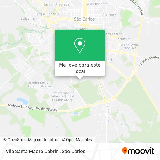 Vila Santa Madre Cabrini mapa