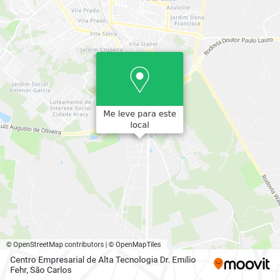 Centro Empresarial de Alta Tecnologia Dr. Emílio Fehr mapa