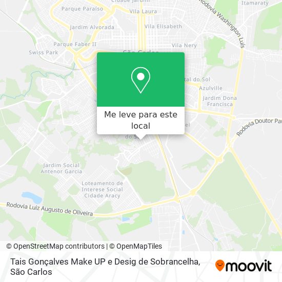 Tais Gonçalves Make UP e Desig de Sobrancelha mapa