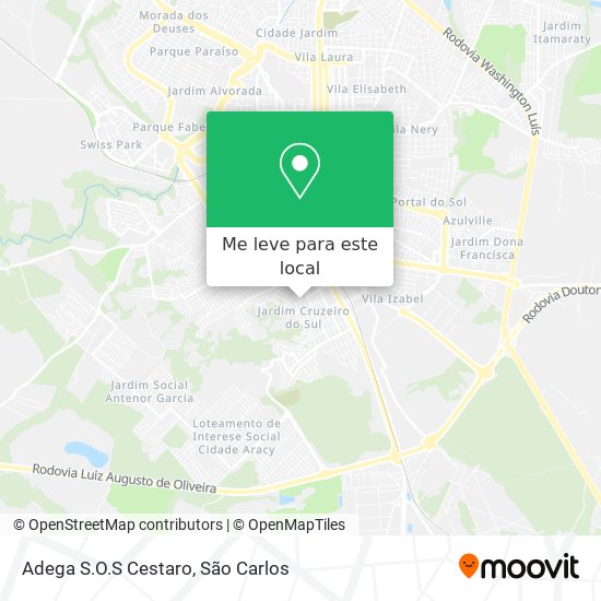 Adega S.O.S Cestaro mapa