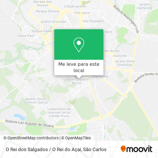 O Rei dos Salgados / O Rei do Açaí mapa