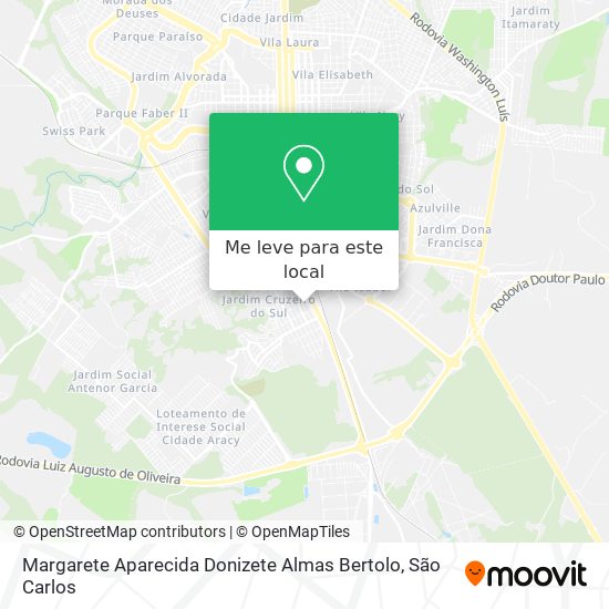 Margarete Aparecida Donizete Almas Bertolo mapa