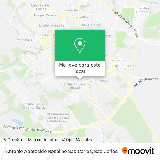 Antonio Aparecido Rosalino Sao Carlos mapa