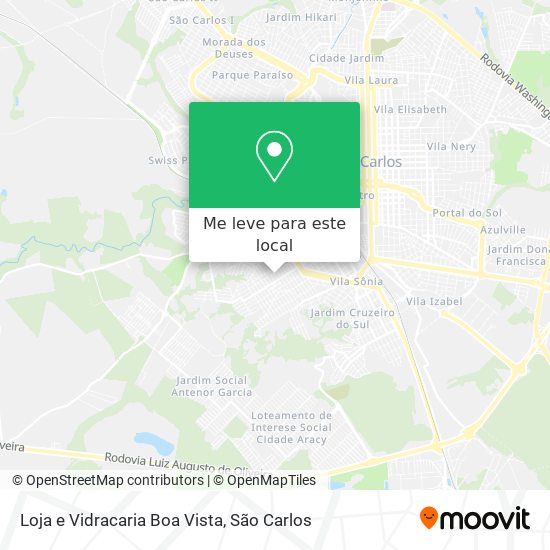 Loja e Vidracaria Boa Vista mapa