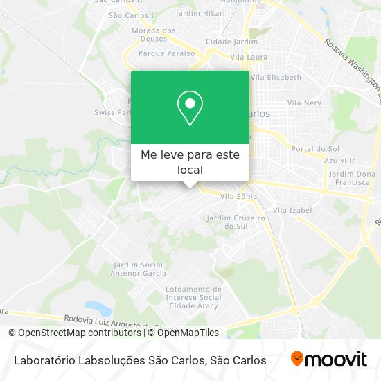 Laboratório Labsoluções São Carlos mapa