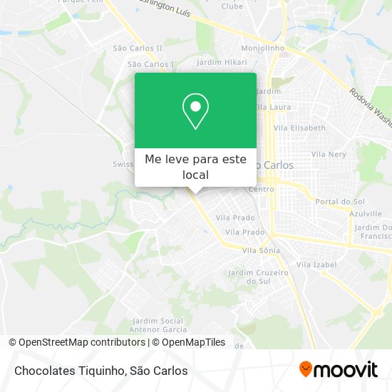 Chocolates Tiquinho mapa
