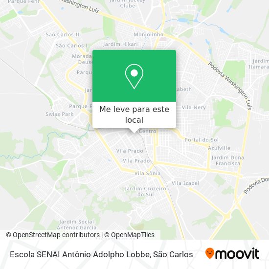 Escola SENAI Antônio Adolpho Lobbe mapa
