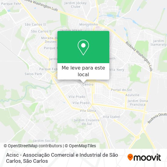 Acisc - Associação Comercial e Industrial de São Carlos mapa