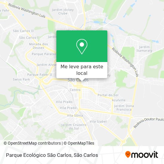 Parque Ecológico São Carlos mapa