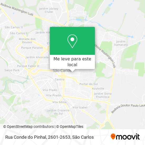 Rua Conde do Pinhal, 2601-2653 mapa