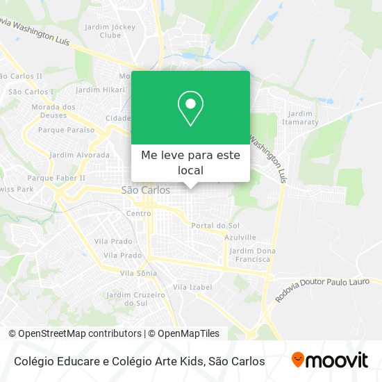 Colégio Educare e Colégio Arte Kids mapa