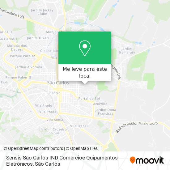 Sensis São Carlos IND Comercioe Quipamentos Eletrônicos mapa