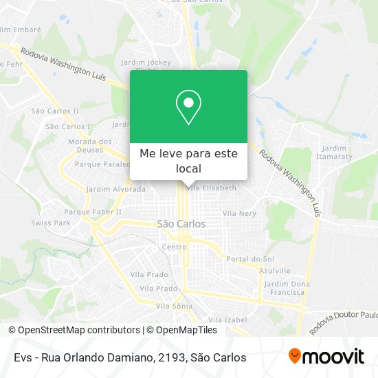 Evs - Rua Orlando Damiano, 2193 mapa